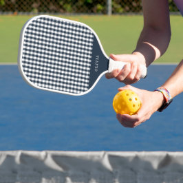 Elegantes dunkles Rastermuster Pickleball Schläger