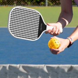 Elegantes dunkles Rastermuster Pickleball Schläger