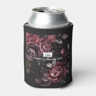 Elegantes dunkles schwarzes romantisches Rosen-Blu Dosenkühler