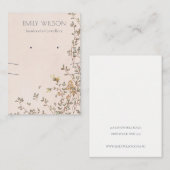 Elegantes, duskisches, florales Rosa, das Nekklass Visitenkarte (Vorne/Hinten)