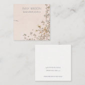 Elegantes Dusky Blues Band Nekklace Display Quadratische Visitenkarte (Vorne/Hinten)