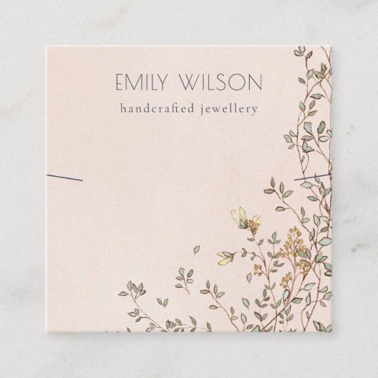 Elegantes Dusky Blues Band Nekklace Display Quadratische Visitenkarte (Vorderseite)