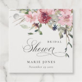 Elegantes Dusky Blush Rose Brautparty Geschenkanhänger (Vorderseite)