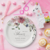 Elegantes Dusky Blush Rose Brautparty Pappteller (Party)