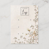 Elegantes Dusky-Vine-Logo 3 Ohrenanzeige Visitenkarte (Vorderseite)