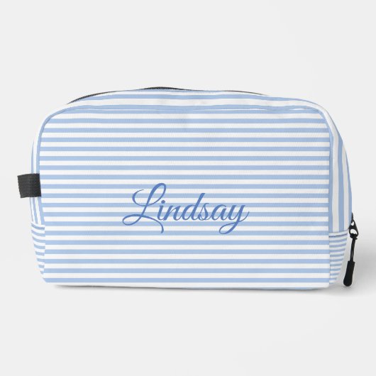 Elegantes Dusty Blue Bachelorette Weekend Party Waschbeutel (Vorderseite)