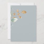 Elegantes Dusty Blue Foliage Wedding Brautparty Einladung (Rückseite)