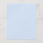 Elegantes Dusty Blue Gold Floral Wedding Dinner Me (Rückseite)