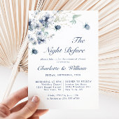 Elegantes Dusty Blue Winter Foliage Probe Dinner Einladung