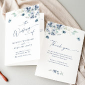 Elegantes Dusty Blue Winter Foliage Wedding Progra