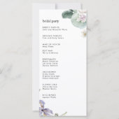 Elegantes Dusty Lila Floral Wedding Programm (Rückseite)