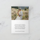 Elegantes Dusty Lila Rose Hochzeit Foto Inside Dankeskarte (Innenseite)