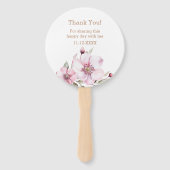 Elegantes Dusty Pink Roses Brautparty Fächer (Rückseite)