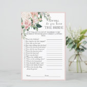 Elegantes Dusty Rose Blumenspiel Brautparty (Stehend Vorderseite)