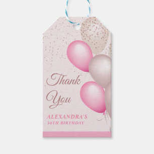Elegantes Dusty Rose Blush Pink Luftballons Geburt Geschenkanhänger