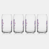 Elegantes Dusty Rose Botanisches Musterdesign Dosenglas (Rechts)