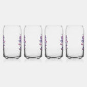 Elegantes Dusty Rose Botanisches Musterdesign Dosenglas (Links)