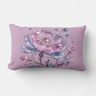 Elegantes Dusty Rose Botanisches Musterdesign Lendenkissen