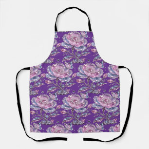 Elegantes Dusty Rose Botanisches Musterdesign Schürze