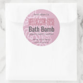 Elegantes Dusty Rose Rosa Bläserbombe-Label Runder Aufkleber (Tasche)