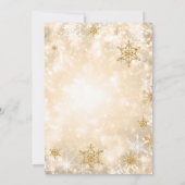 Elegantes "Eat & Drink" Gold Holiday Weihnachten P Einladung (Rückseite)