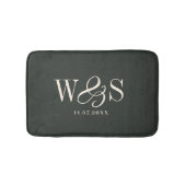 Elegantes ebony Ersteheliche Paare Badematte (Vorderseite)