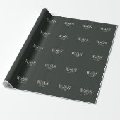 Elegantes ebony Ersteheliche Paare Geschenkpapier (Ungerollt)