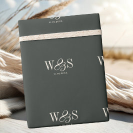 Elegantes ebony Ersteheliche Paare Geschenkpapier