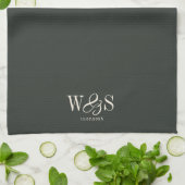 Elegantes ebony Ersteheliche Paare Geschirrtuch (Gefaltet)