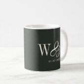 Elegantes ebony Ersteheliche Paare Kaffeetasse (VorderseiteRechts)