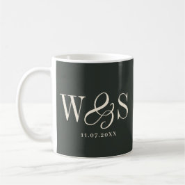 Elegantes ebony Ersteheliche Paare Kaffeetasse