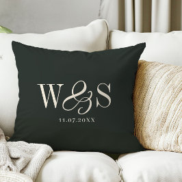 Elegantes ebony Ersteheliche Paare Kissen