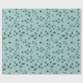 Elegantes Eggshell Blue Watercolor Foliage Muster Geschenkpapier (Flach)