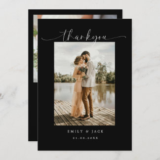 Elegantes Ehepaar Minimalistische einfache Script- Einladung