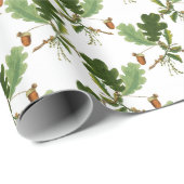 Elegantes Eichenholz Geschenkpapier (Rolleneckpunkt)