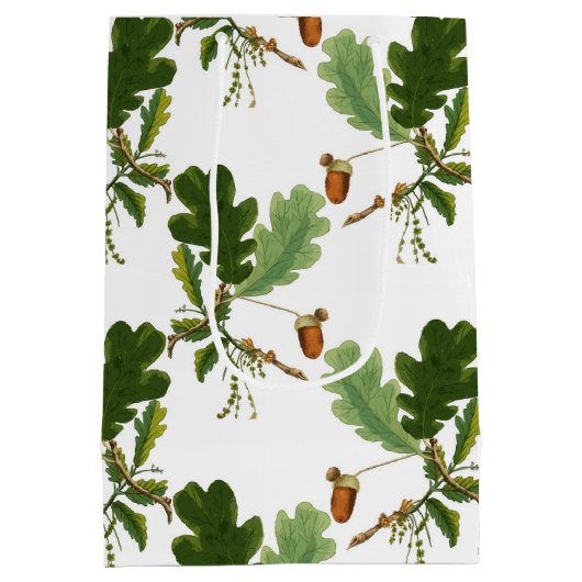 Elegantes Eichenholz Mittlere Geschenktüte (Rückseite)