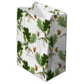 Elegantes Eichenholz Mittlere Geschenktüte (Rückseite Schrägansicht)