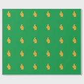 Elegantes Eichhörnchen-Monogramm Personalisiert Geschenkpapier (Flach)