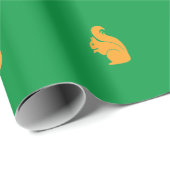 Elegantes Eichhörnchen-Monogramm Personalisiert Geschenkpapier (Rolleneckpunkt)