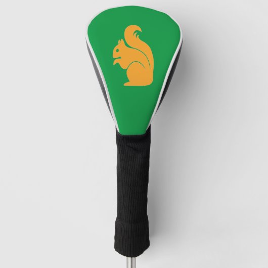 Elegantes Eichhörnchen-Monogramm Personalisiert Golf Headcover (Vorderseite)