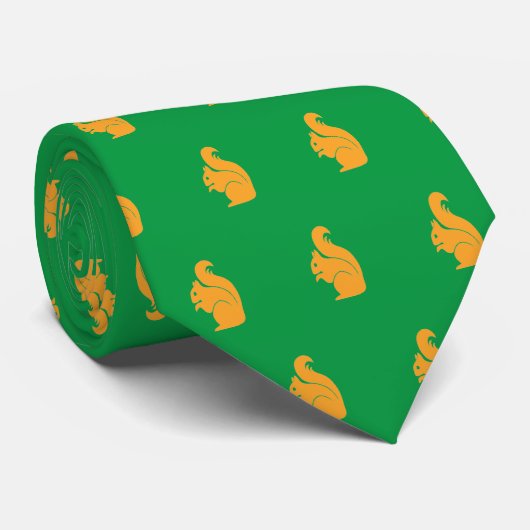 Elegantes Eichhörnchen-Monogramm Personalisiert Krawatte (Gerollt)