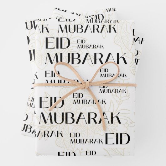 elegantes eid mubarak Geschenk Geschenkpapier Set (Beispiel)