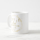 Elegantes Eid Mubarak Gold Lantern & Sheep Design Kaffeetasse (Vorderseite Links)