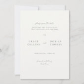 Elegantes Einfach-Sage Grünes neutrales Foto Hochz Save The Date (Vorderseite)