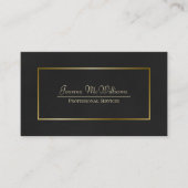 Elegantes Einfach Schwarz & Gold Beruflich Visitenkarte (Vorderseite)