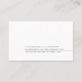 Elegantes einfacher Entwurfs-berufliches modernes Visitenkarte (Rückseite)