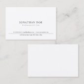 Elegantes einfacher Entwurfs-berufliches Visitenkarte (Vorne/Hinten)