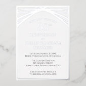 Elegantes einfaches 60-jähriges Party zum Hochzeit Folieneinladung (Vorderseite)