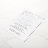 Elegantes einfaches 60-jähriges Party zum Hochzeit Folieneinladung (Gedreht)