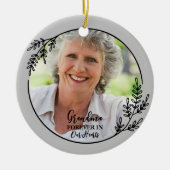 Elegantes einfaches Beerdigung Mermorial-Foto Keep Keramik Ornament (Vorne)